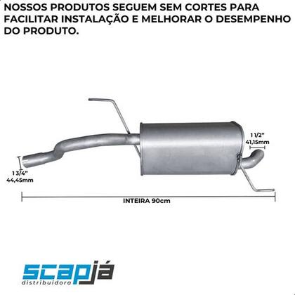 Imagem de Kit Escapamento Tubo+ Abafador + Traseiro Palio 1.4 8v 15 19