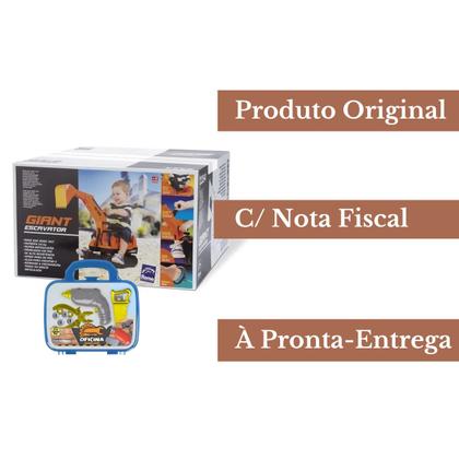 Imagem de Kit Escavadeira Giant Gigante C/ Maleta de Ferramentas Escavator Trator Infantil
