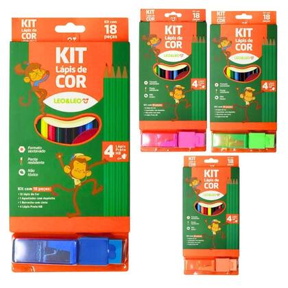 Imagem de Kit Escolar Completo Coleção com 18 Peças para Pintura e Escrita
