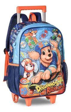 Imagem de Kit Escolar Doguinho Mochila Rodinha + Lancheira + Estojo