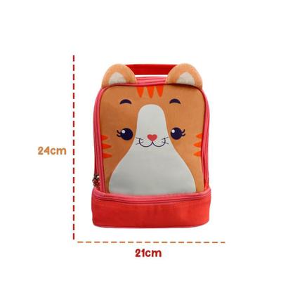 Imagem de Kit Escolar Gatinho Mochila  Rodinha Pets Zoo Bichinhos Com Lancheira + Garrafa Térmica