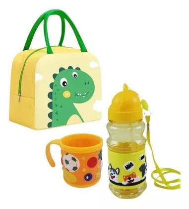 Imagem de Kit Escolar Infantil Lancheira Termica, Caneca E Garrafa 3d Emborrachada Alto Relevo