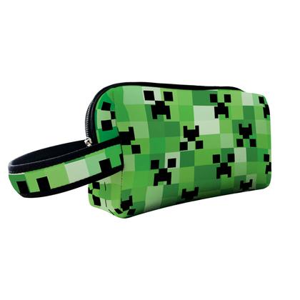 Imagem de Kit Escolar Infantil Mochila de Rodinha + Lancheira Térmica + Necessaire Plus  ISOPRENE  Creeper Mine