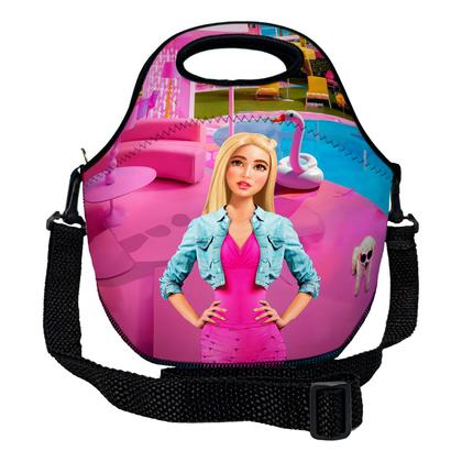 Imagem de Kit Escolar Infantil Mochila de Rodinha + Lancheira Térmica + Necessaire Plus  ISOPRENE  Menina Loira Glamour