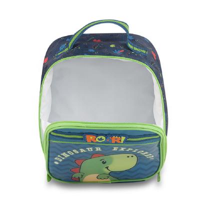 Imagem de Kit Escolar Infantil Mochila Rodinhas E Costas + Lancheira + Estojo Dinossauro Clio