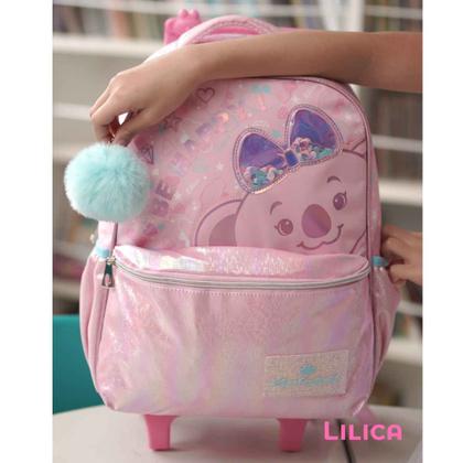 Imagem de Kit Escolar Lilica Ripilica 2026 Original Pacific, Mochila Mala De Rodinhas, Lancheira, Estojo Duplo