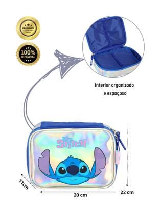 Imagem de Kit Escolar Lilo Stitch 3D Mochila Costas + Estojo Box 681