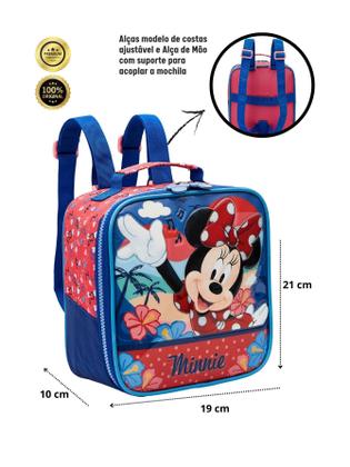 Imagem de Kit Escolar Minnie Mochila Rodas G+Lancheira+Estojo Triplo