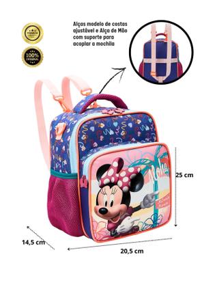 Imagem de Kit Escolar Mochila Costas G+ Lancheira Térmica Minnie Mouse