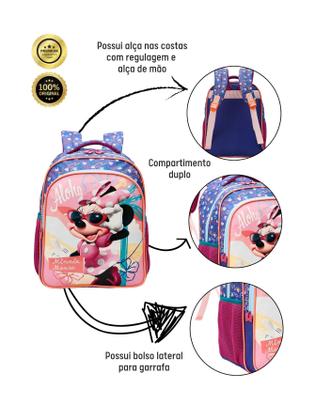 Imagem de Kit Escolar Mochila Costas G+ Lancheira Térmica Minnie Mouse