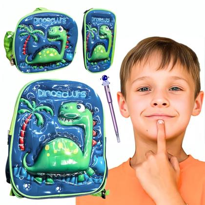 Imagem de Kit Escolar Mochila Costas Lancheira Estojo 3D Infantil