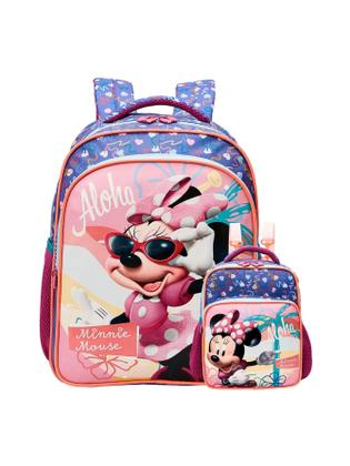 Imagem de Kit Escolar Mochila Costas P+ Lancheira Térmica Minnie Mouse