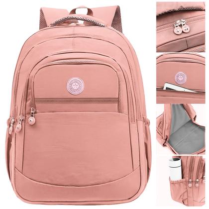 Imagem de Kit Escolar Mochila Feminina Espaçosa + Bolsa Térmica Marmita Pratico