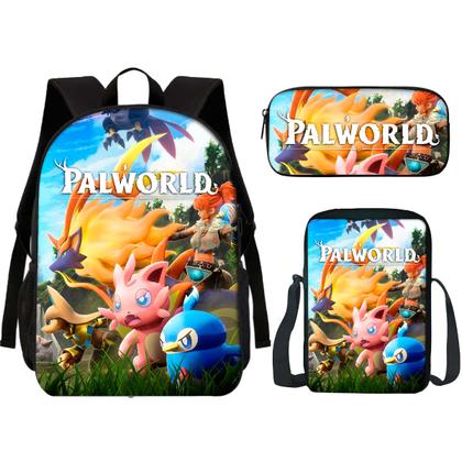 Imagem de Kit Escolar Mochila, Lancheira E Estojo Jogo Game Volta as Aulas