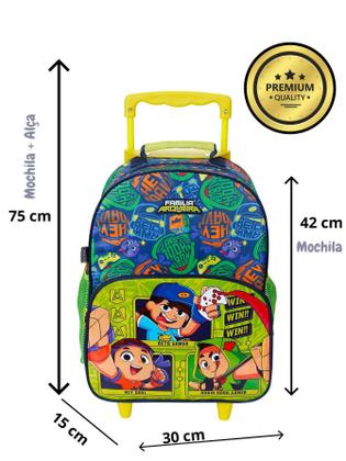 Imagem de Kit Escolar Mochila Rodas + Lancheira Família Arqueira
