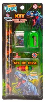Imagem de Kit Escolar SchoolBrinq c/ Giz De Cera SCB65 ModelosVariados