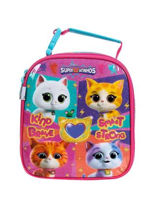 Imagem de Kit Escolar Super Gatinhos Mochila De Rodas Lancheira Estojo