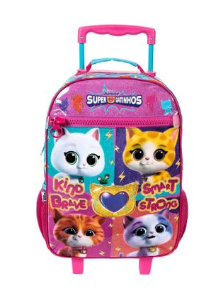 Imagem de Kit Escolar Super Gatinhos Mochila De Rodas Lancheira Estojo