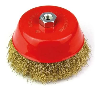 Imagem de Kit Escova de Aço + Disco de Borracha +10 Lixas P/ Esmerilhadeira e Furadeira