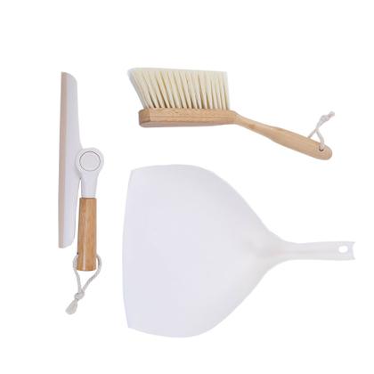 Imagem de Kit escova de bambu e rodo de pia off-white - Oikos
