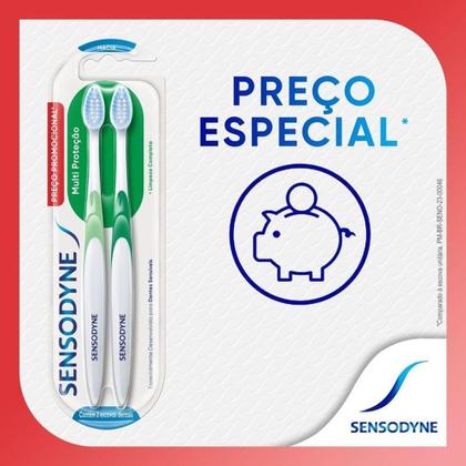 Imagem de Kit Escova De Dente Sensodyne Multi Proteção Macia 2 Unidades