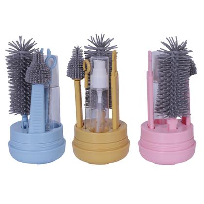 Imagem de Kit Escova De Limpeza Garrafas Mamadeiras Bicos Portátil