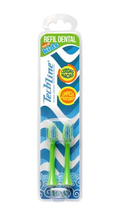 Imagem de Kit Escova Dental Infantil + Refil Verde - Sapo Techline