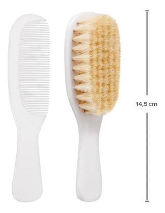Imagem de Kit Escova e Pente com Cerdas Naturais - Buba