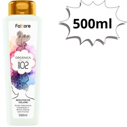Imagem de Kit Escova Fattore Orgânica 500ml Shampoo e Redutor de Volume Hidratação e Brilho Intenso Sem Formol