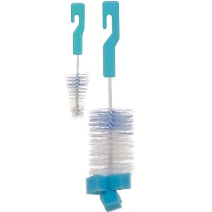 Imagem de Kit Escova para Lavar Mamadeira e Bico com Bucha Esponja