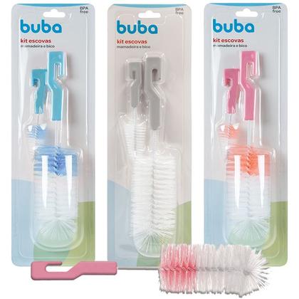 Imagem de Kit Escova Para Lavar Mamadeira E Bico E Acessórios Buba