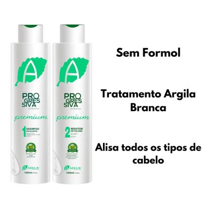 Imagem de Kit Escova Progressiva Redutor de Volume Adlux Selagem Capilar Alisamento Orgânico