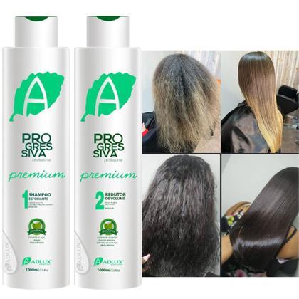 Imagem de Kit Escova Progressiva Redutor de Volume Adlux Selagem Capilar Alisamento Orgânico