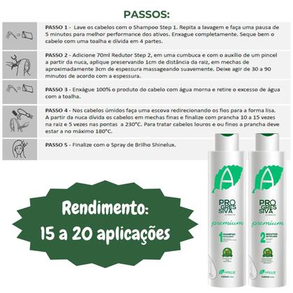 Imagem de Kit Escova Progressiva Redutor de Volume Adlux Selagem Capilar Alisamento Orgânico