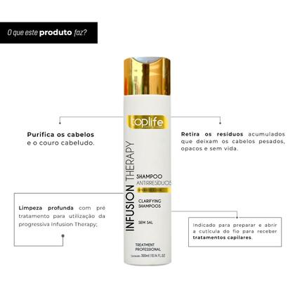 Imagem de Kit Escova Progressiva Sem Formol Toplife Profissional 2x300ml