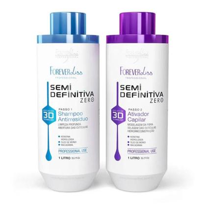 Imagem de Kit Escova Semi Definitiva Zero 2x1L Forever Liss