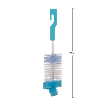Imagem de Kit Escovas de Limpeza BUBA para Mamadeira e Bico com Esponja - Azul