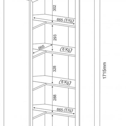Imagem de Kit Escritório 6 Peças com Mesa para Escritório em L, Balcão, Gaveteiro, Armário Multiuso Alto e 2 Estantes