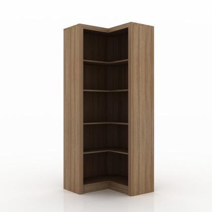 Imagem de Kit Escritório 6 Peças com Mesa para Escritório em L, Balcão, Gaveteiro, Armário Multiuso Alto e 2 Estantes