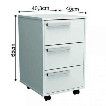 Imagem de Kit Escritório B29 com Mesa e Gaveteiro - Branco