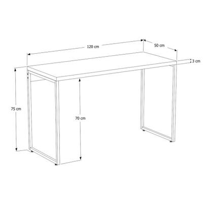 Imagem de Kit Escritório Estante Areta 3 Prateleiras Mesa Industrial Aspen 120cm C01 Carvalho - Lyam Decor