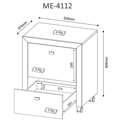 Imagem de Kit Escritório Mesa com Gavetas Armário com 2 Portas Nogal