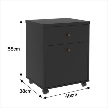 Imagem de Kit Escritório Mesa Gaveteiro Balcão Berlin - ViaNossa