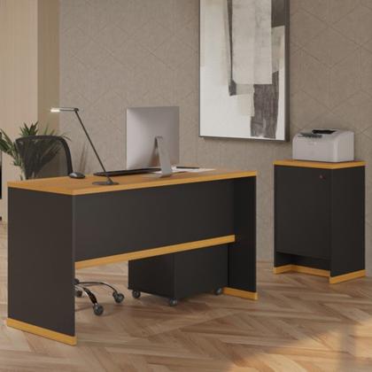 Imagem de Kit Escritório Mesa Gaveteiro Balcão Berlin - ViaNossa