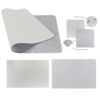 Imagem de Kit Escritório Mousepad 43x30 Porta Copo Limpa Tela Notebook