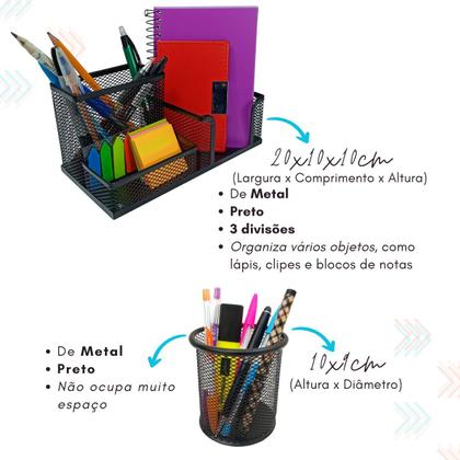 Organizador De Mesa Bambu - Para Correspondências E Material Escritório