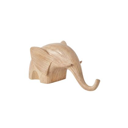 Imagem de Kit Esculturas Elefante em Poliresina Bege Médio