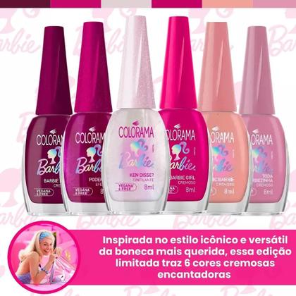 Imagem de Kit Esmalte Colorama Coleção Barbie - 6 Cores