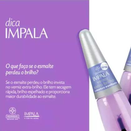 Imagem de Kit Esmalte Verniz Impala Extra Brilho 7,5Ml C/6