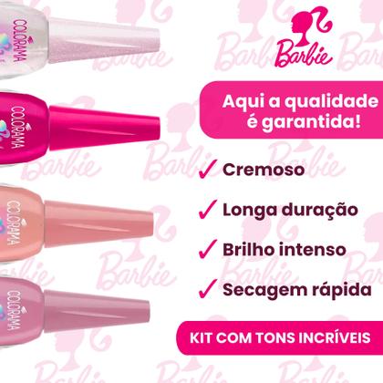 Imagem de Kit Esmaltes Colorama Barbie 6 Cores Lançamento Atacado